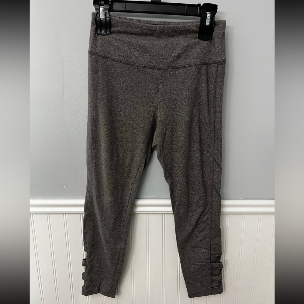 So Gray Leggings W/ cut outs Juniors Medium High Waist